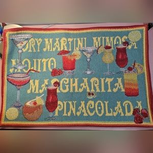 NWOT Pier 1 Set of 4 Multi Color Fiesta Tropical Drink Place Mats